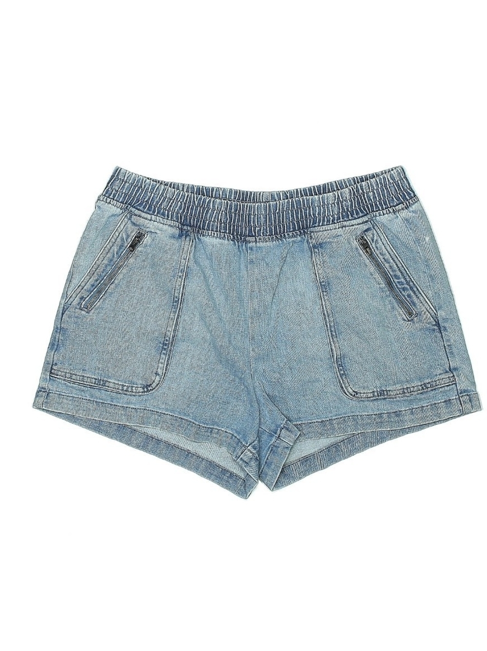aerie Light Wash Denim Elastic-Waist Women's Shorts